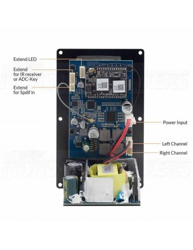 Luxus Audio SD040WB - 2x40W @ 4ohm Class D amplifier with Wi-Fi, Bluetooth, USB and AUX