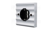 Viborg VE02R Wall Schuko in copper + aluminum plate