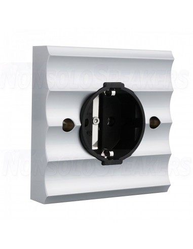 Viborg VE02R Wall Schuko in copper + aluminum plate