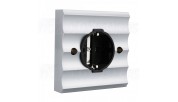 Viborg VE02R Wall Schuko in copper + aluminum plate
