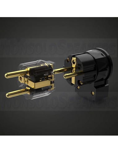 Viborg Audio LE505G - 90 ° Schuko connector 16A/250V - Gold plated