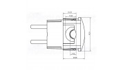 Viborg Audio LE505G - 90 ° Schuko connector 16A/250V - Gold plated