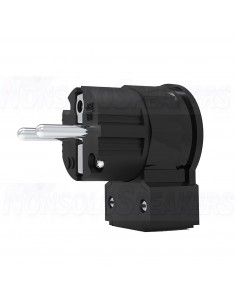 Viborg Audio LE505R - 90 ° Schuko connector 16A/250V - Rhodium plated