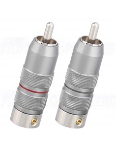 Viborg Audio VR107R RCA Connector - Rhodium Plated 13mm cable hole (PAIR)