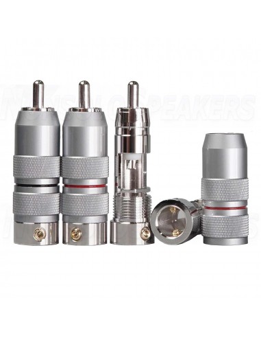 Viborg Audio VR107R RCA Connector - Rhodium Plated 13mm cable hole  (PAIR)