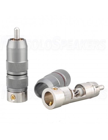 Viborg Audio VR107R RCA Connector - Rhodium Plated 13mm cable hole  (PAIR)