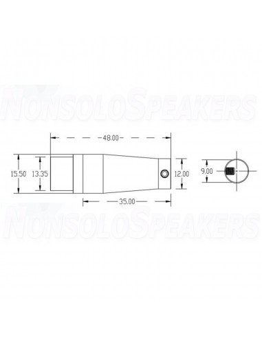 VIBORG ND05G DIN Connector 5 Poles Silver Plated Copper / 24k Gold Ø9mm