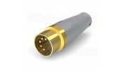 VIBORG ND05G DIN Connector 5 Poles Silver Plated Copper / 24k Gold Ø9mm