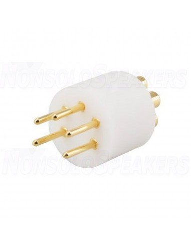 VIBORG LP107G - Male Pentapolar DIN connector in 24K Gold plated Copper