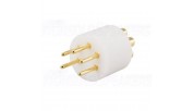 VIBORG LP107G - Male Pentapolar DIN connector in 24K Gold plated Copper