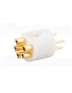 VIBORG LP107G - Male Pentapolar DIN connector in 24K Gold plated Copper 2