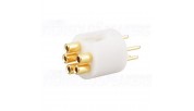 VIBORG LP107G - Male Pentapolar DIN connector in 24K Gold plated Copper