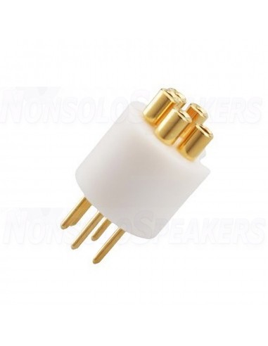 VIBORG LP107G - Male Pentapolar DIN connector in 24K Gold plated Copper