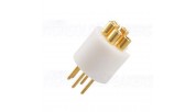 VIBORG LP107G - Male Pentapolar DIN connector in 24K Gold plated Copper