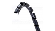 Cable spiral wrapping - Ø min. 12mm - Black color 1 meter