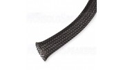 PET Expandable Braided Sleeving - Black 2.55mm - 6.37mm - 1 meter