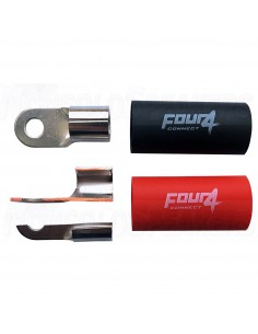 FOUR Connect 4-690912 M4 ring terminal 20 mm², 1x red + 1x black 2