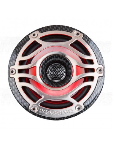 Massive Audio T65S - 6.5" 160 Watts Marine Coaxial LED Speakers Pair