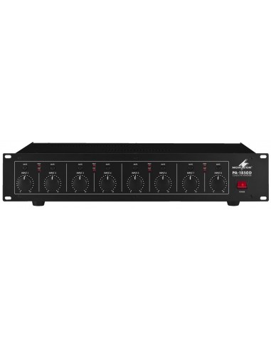 MONACOR PA-1850D 8-channel pa amplifier 8x50W