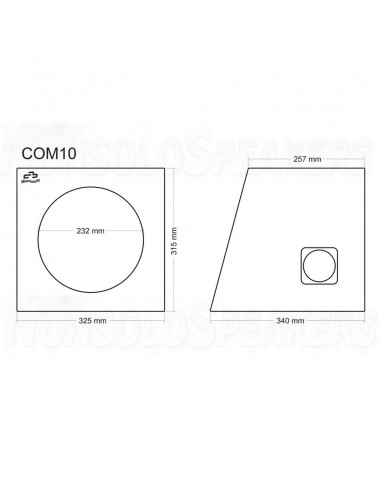 COM10 subwoofer enclosure 10"/25cm