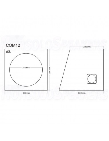 COM12 subwoofer enclosure 12"/30cm 30 liters