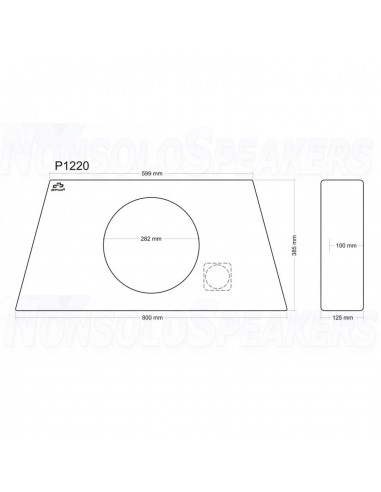 P1220 subwoofer enclosure 12"/30cm 20 liters