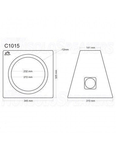C1015 subwoofer enclosure 10"/25cm 15 liters