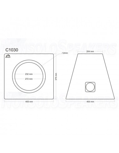 C1030 subwoofer enclosure 10"/25cm 30 liters