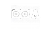 C1020x2 subwoofer enclosure 2 x 10"/25cm 20 liters