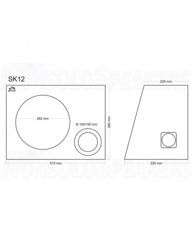 SK12 subwoofer enclosure 12"/30cm 40 liters