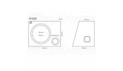 B1025 subwoofer enclosure 10"/25cm 25 liters