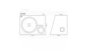 B1240 subwoofer enclosure 12"/30cm 40 liters