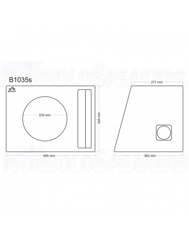 B1035s subwoofer enclosure 10"/25cm 35 liters