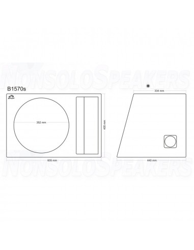 B1570s subwoofer enclosure 15"/38cm 70 liters
