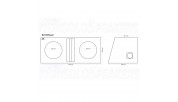 B1035sx2 subwoofer enclosure 2 x 10"/25cm 2x35 liters