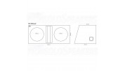 B1250sx2 subwoofer enclosure 2 x 12"/30cm 2x50 liters