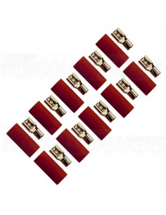 FOUR Connect 4-690743 Flat Connector 6.0mm², Width 4.8mm, Red, 10pcs