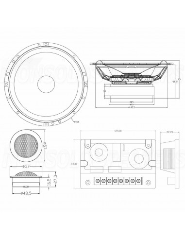 ♩ページ MTX Audio TX665S 165mm two way car speakers