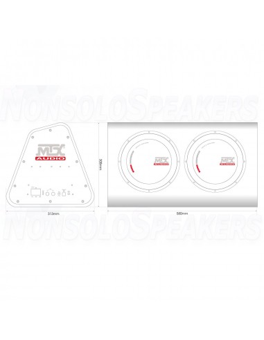 MTX Audio RTP8x2 Active subwoofer 2x200 mm