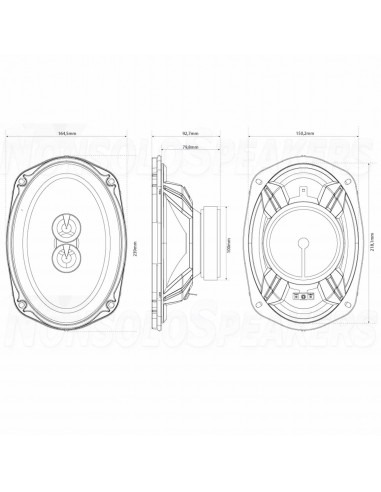 MTX Audio TX269C 6x9" two-way coaxial car speakers