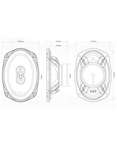 MTX Audio TR69C 6x9" two-way coaxial car speakers