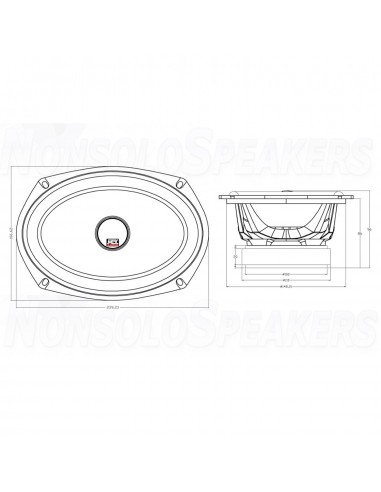 MTX Audio TX669C 6x9" two way coaxial car speakers
