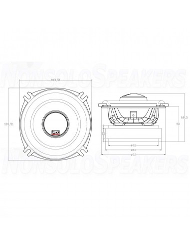 MTX Audio TX640C 100mm two way coaxial car speakers