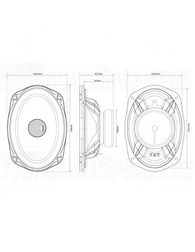 MTX Audio TX469C 6x9" two way coaxial speakers
