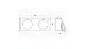 MTX Audio RTE12x2DV 2x 12" (300 mm) subwoofer bass reflex