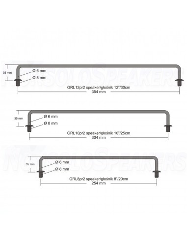 GRL10pr2 subwoofer cover Rod subwoofer grille