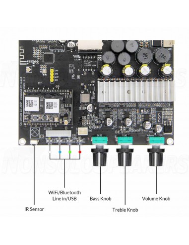 Arylic Up2Stream amp 2.1 WiFi and Bluetooth 5.0 Stereo Amplifier Board