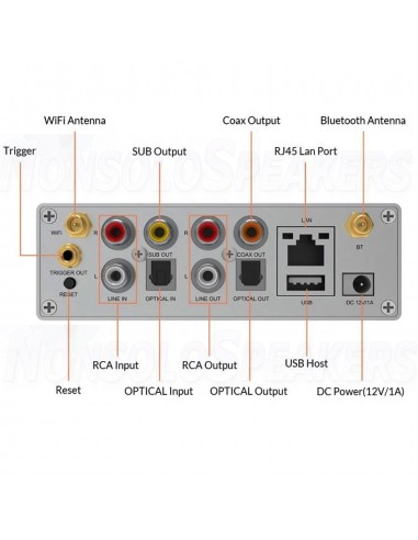 Arylic S50 Pro+ WiFi & aptX HD Preamplifier With Dac And Multiroom Support
