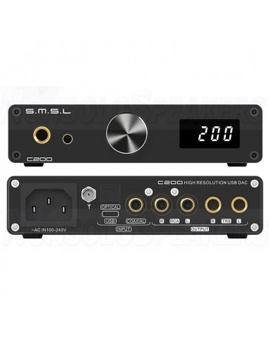 SMSL C200 ES9038Q2M DAC Headphone Amp