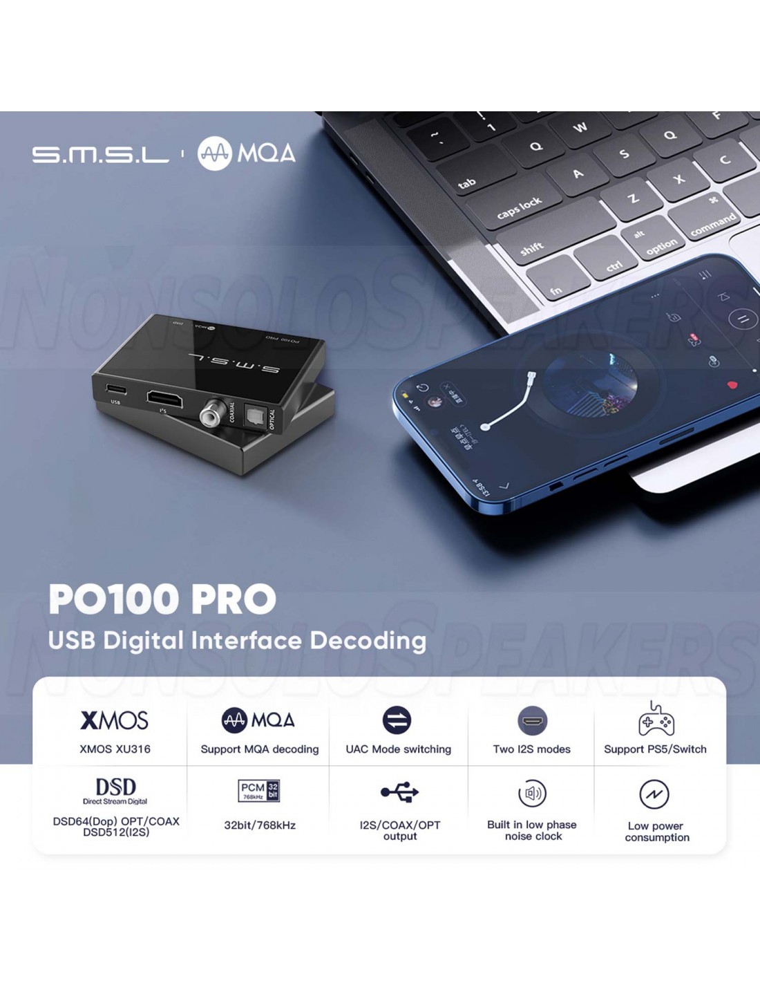 SMSL PO100 PRO USB Digital Interface MQA SMSL PO100 PRO USB Digital Interface MQA